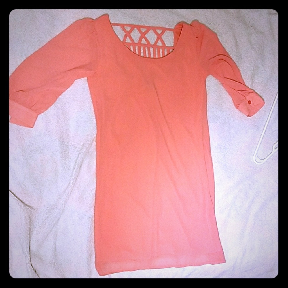 Coral Chiffon Sundress